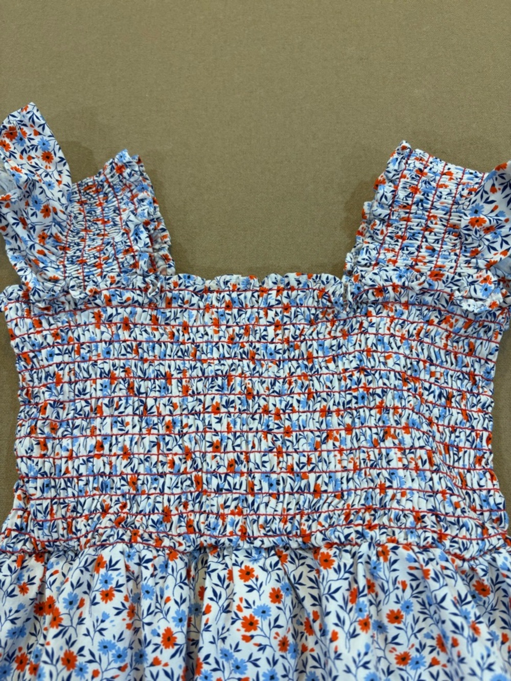 Stitchy Fish Freedom Blooms Red & Blue Floral Print Dress Size 6 - Picture 4 of 7